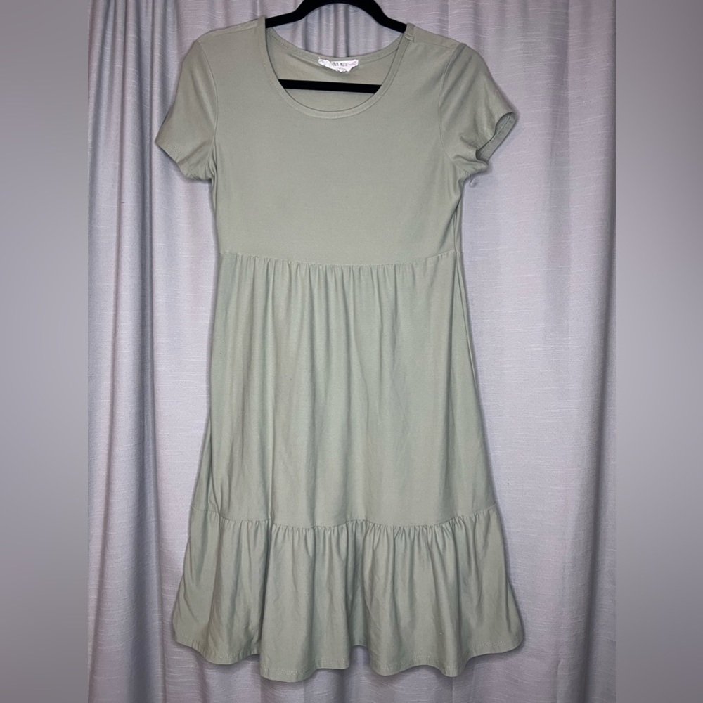 Pink Rose M Olive-colored Sun Dress